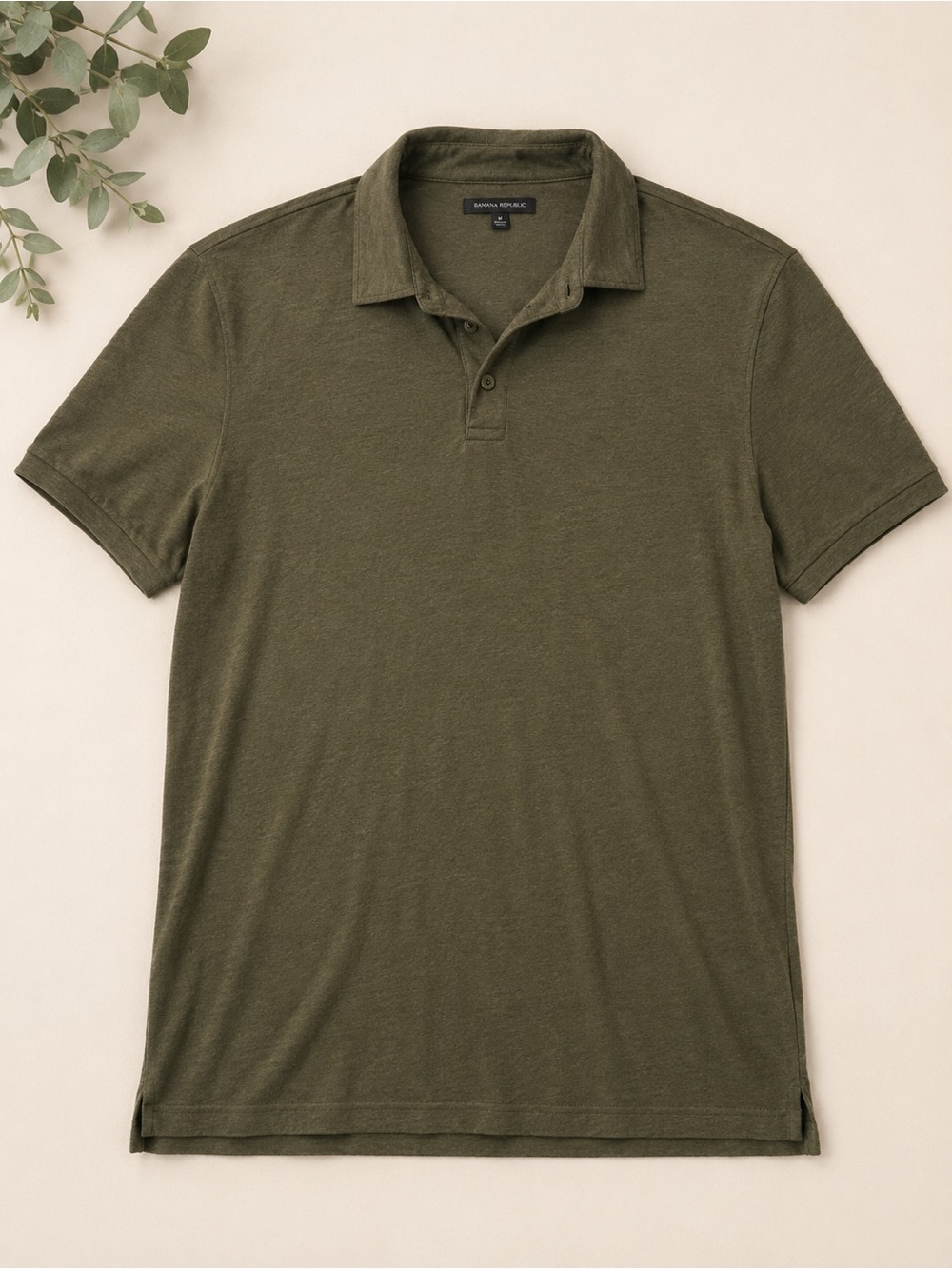 Banana Republic Men's Olive Polo Shirt